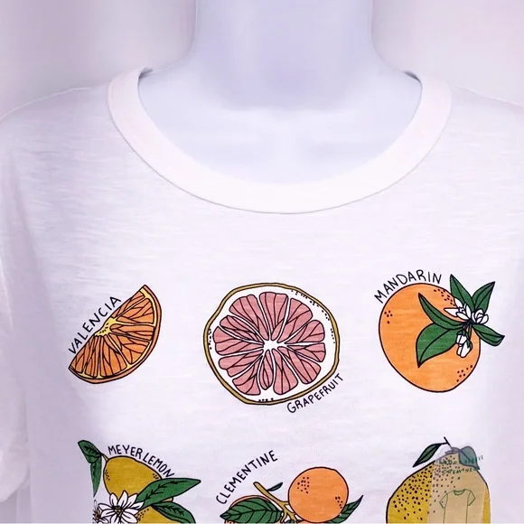NEW Dip Women’s Basic Short Sleeve Fruit Graphic T-Shirt Size Small - Picture 2 of 10